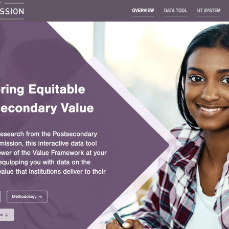 Screenshot of Exploring Equitable Postsecondary Value